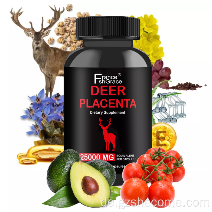 Plazenta -Ergänzung mit Nährstoffen angereichert